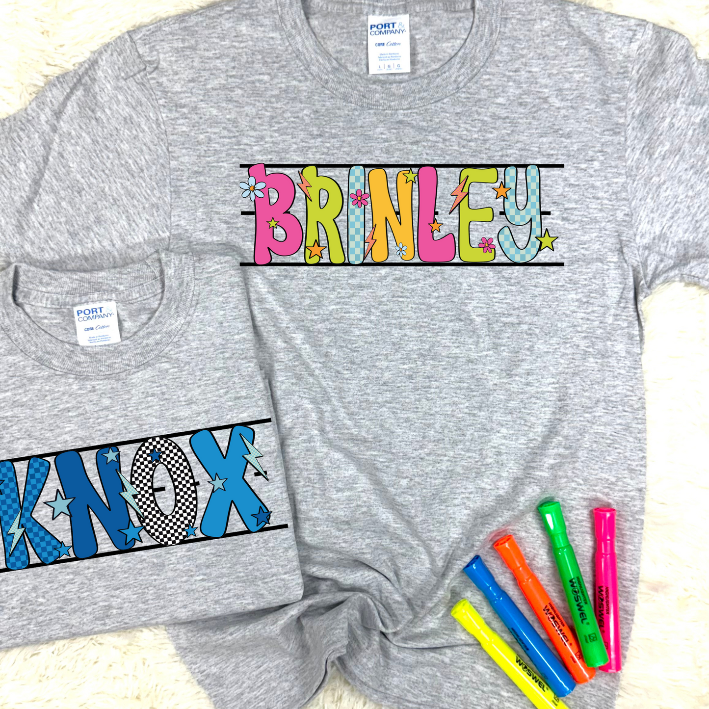 Kid's Lined Custom Graphic Tee
