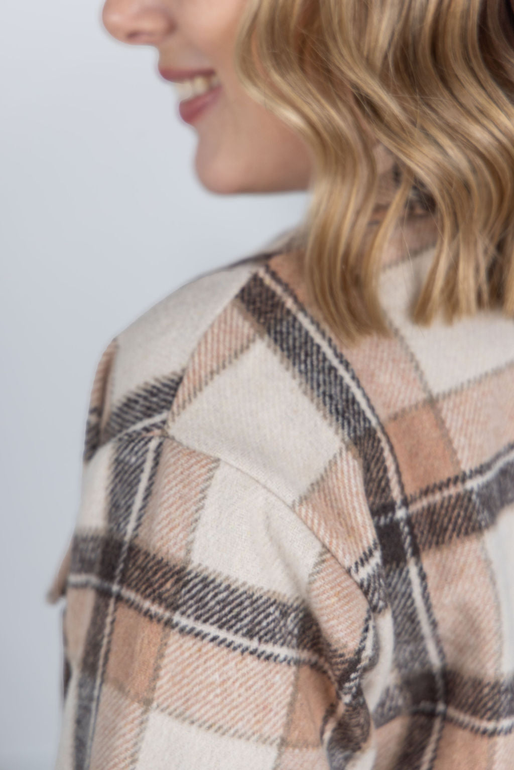 PREBOOK Norah Plaid Shacket - Beige Mix Plaid