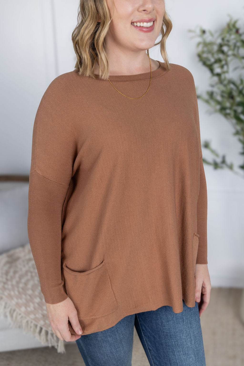 PREBOOK Naomi Pocket Sweater - Latte