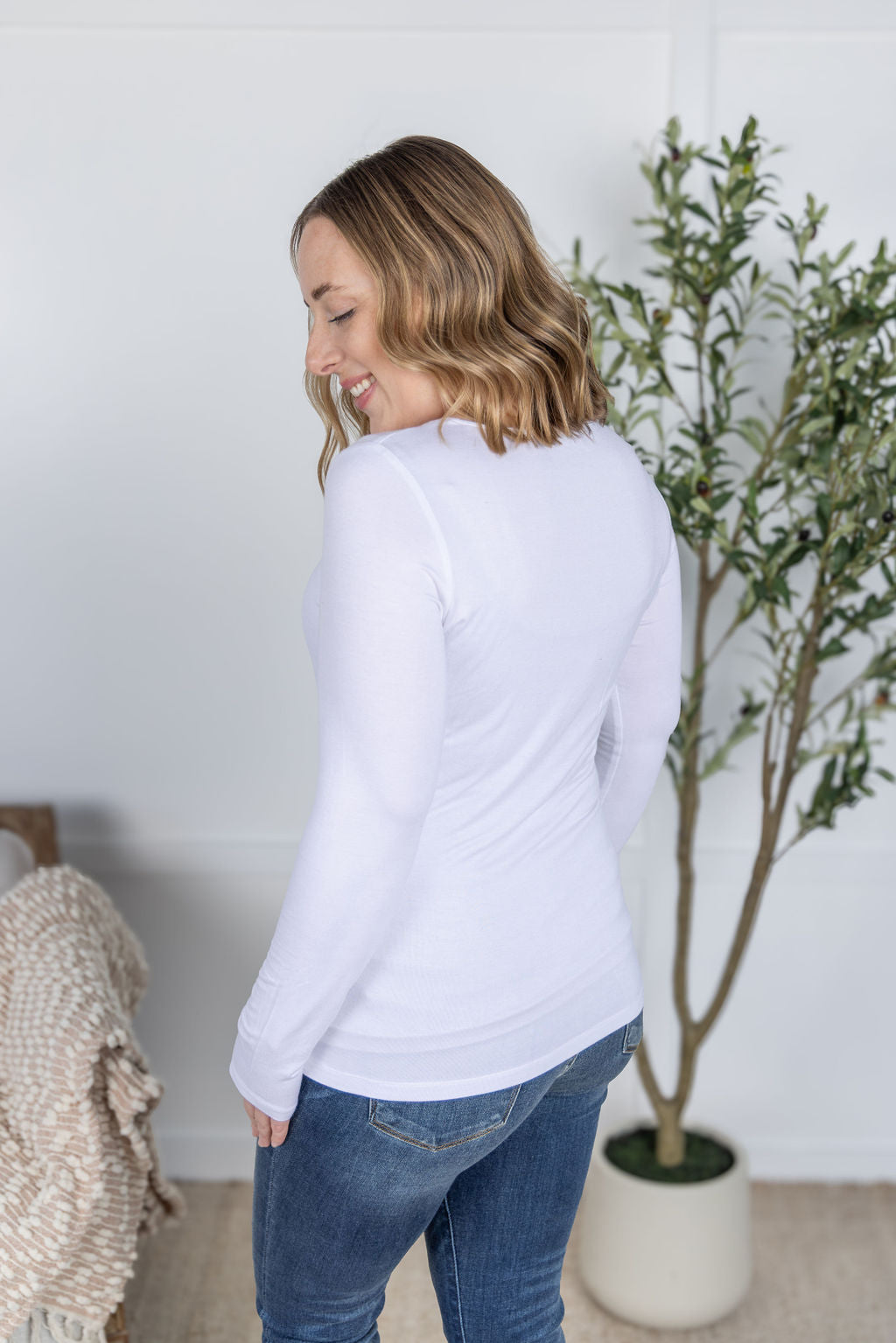 PREBOOK Alyssa Long Sleeve Top - White