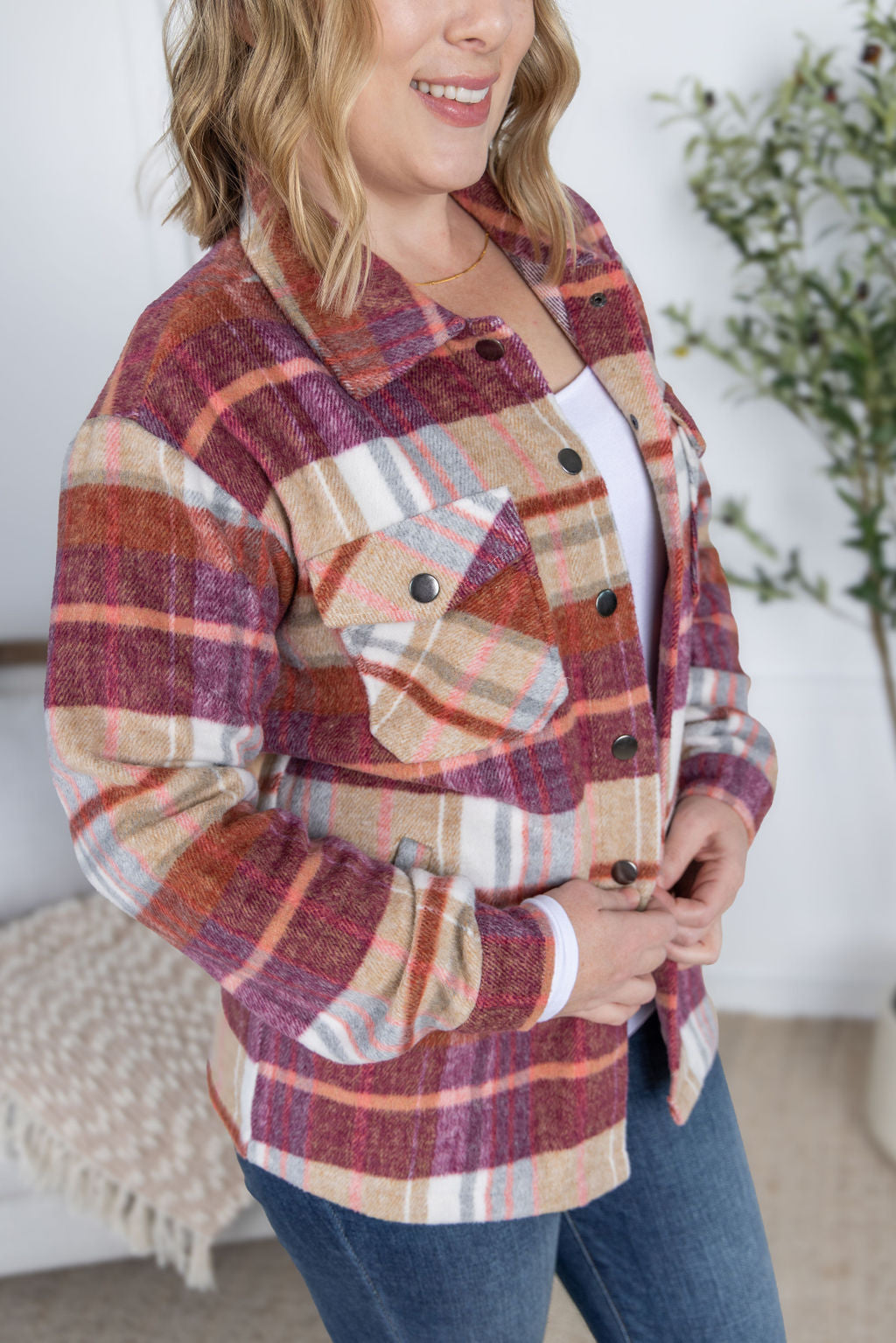 PREBOOK Norah Plaid Shacket - Sunset Plaid