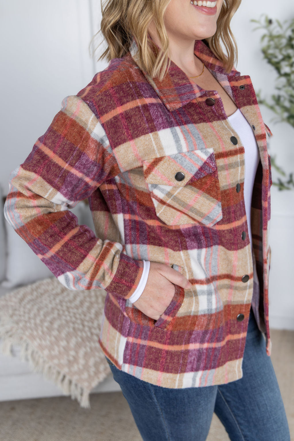 PREBOOK Norah Plaid Shacket - Sunset Plaid