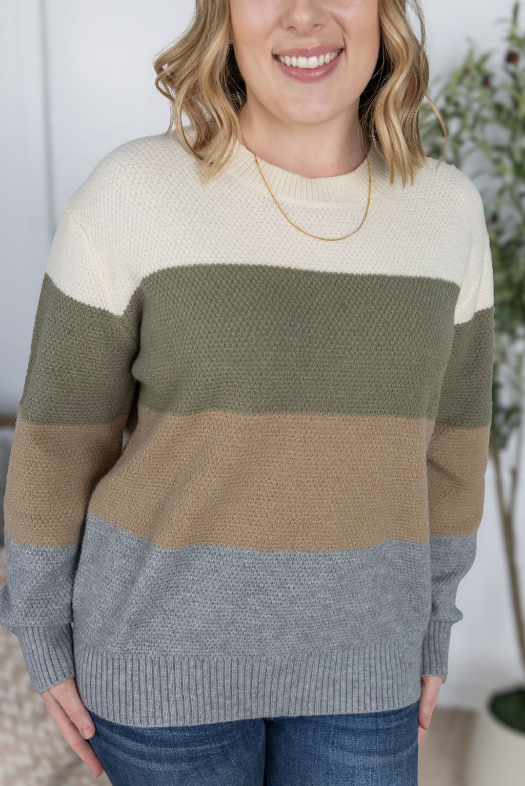 PREBOOK Colorblock Sweater - Neutral Mix