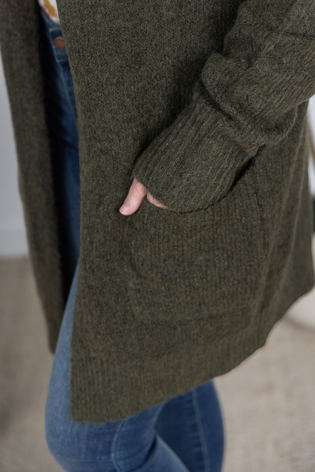 PREBOOK Madison Cozy Cardigan - Dark Olive