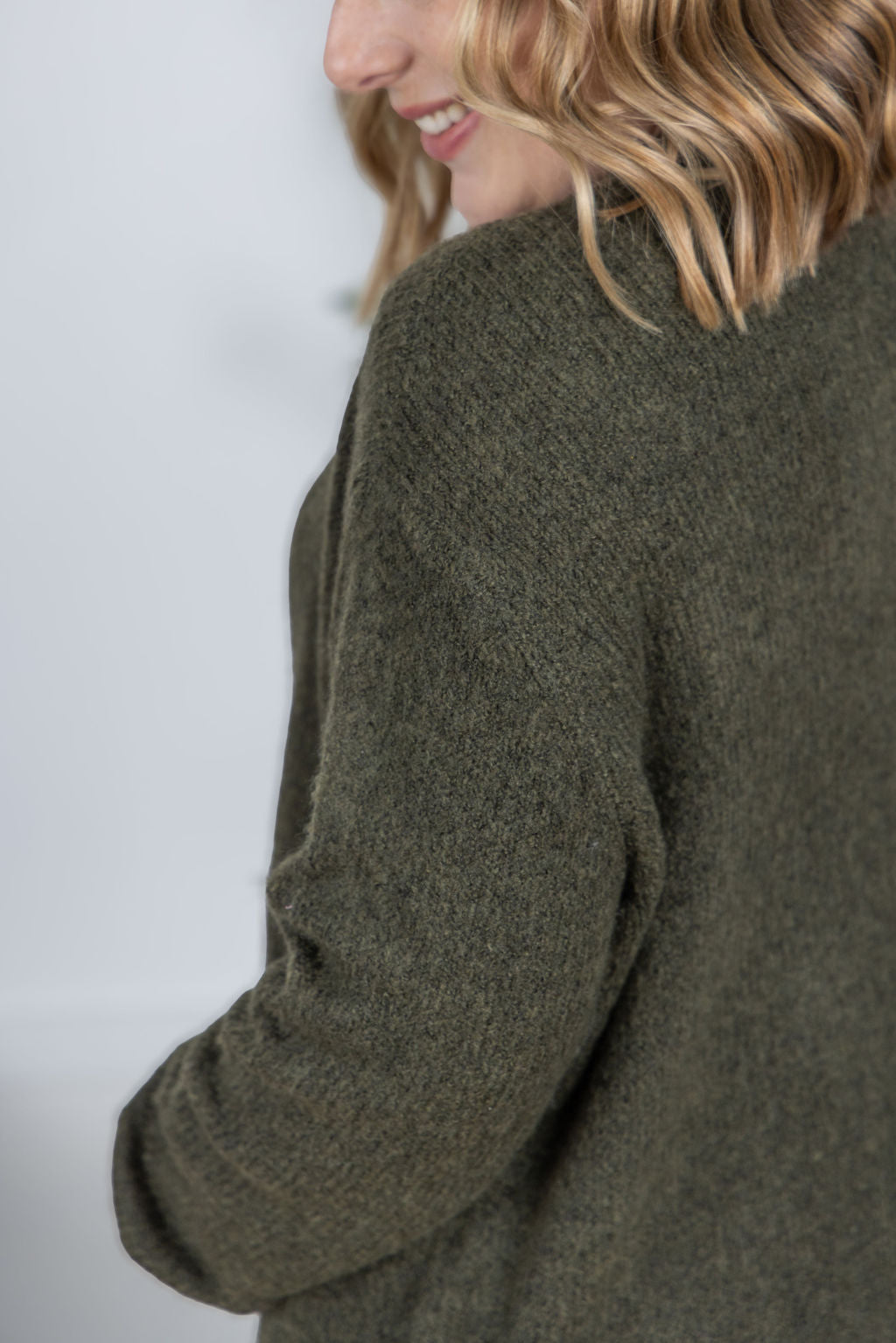 PREBOOK Madison Cozy Cardigan - Dark Olive