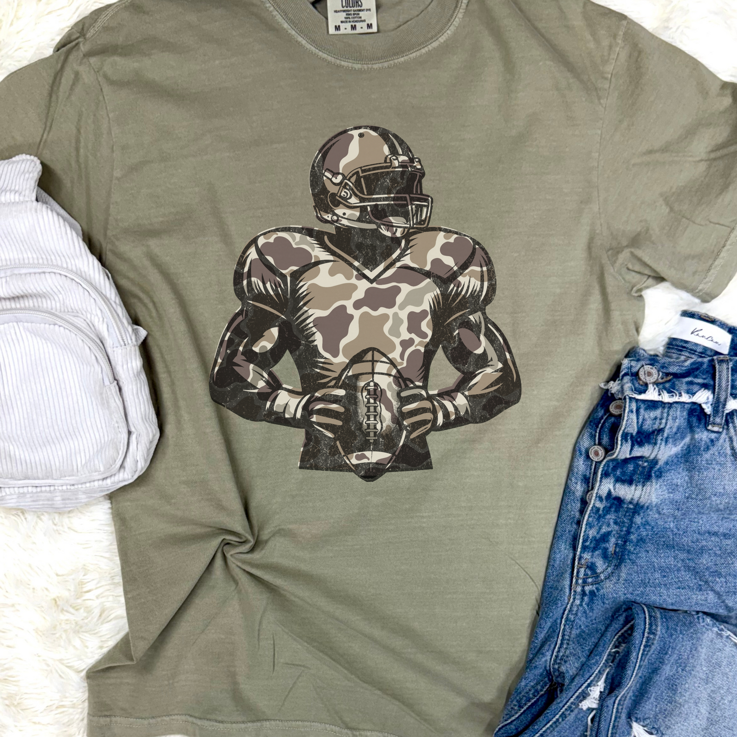 Camo Quarterback Graphic Tee