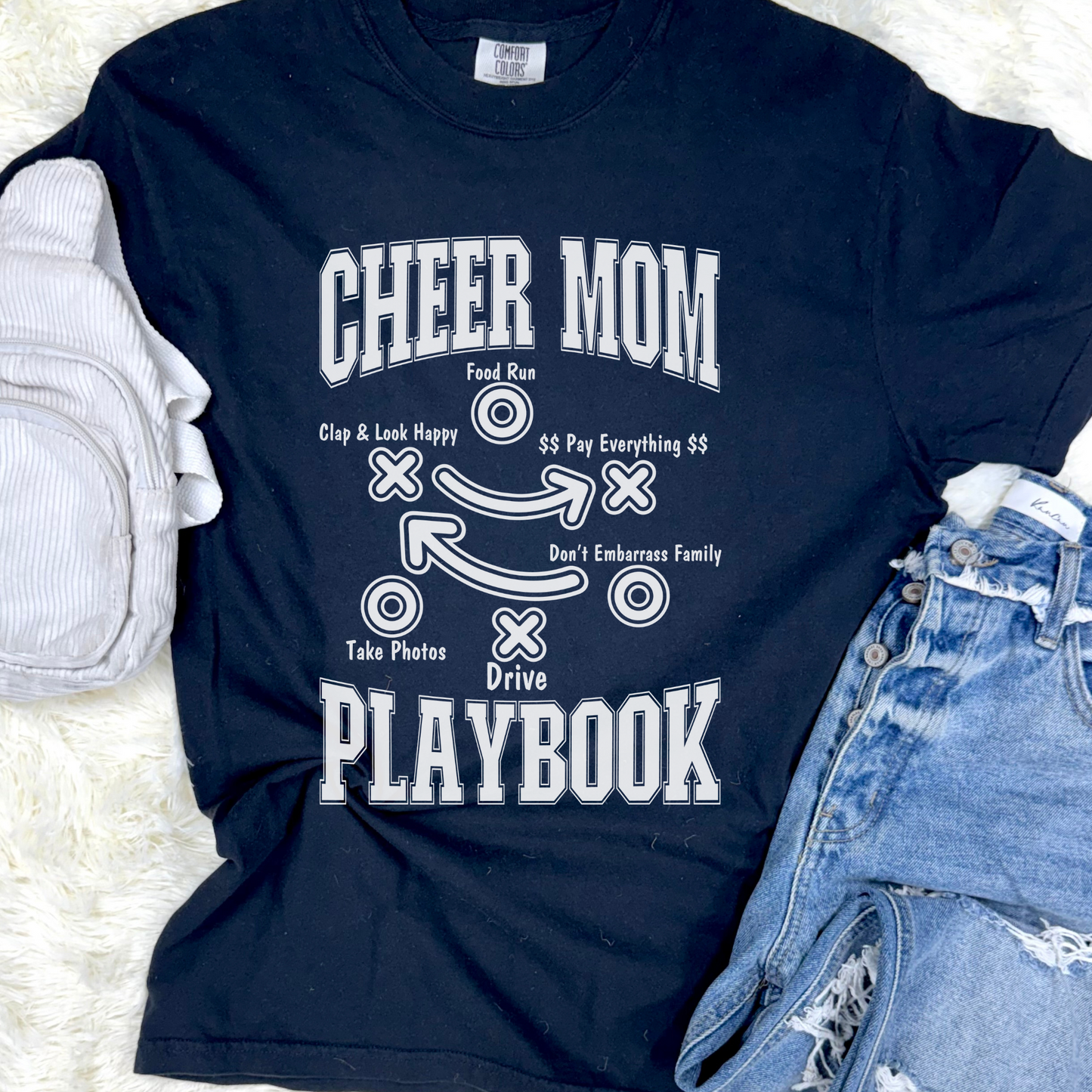 Cheer Mom Playbook Graphic Tee