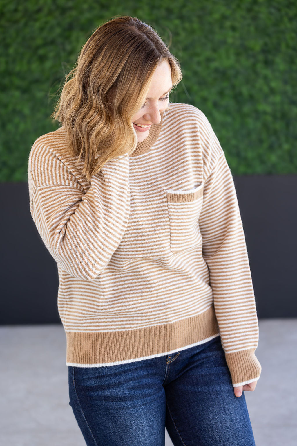 PREBOOK Miley Striped Sweater - Latte