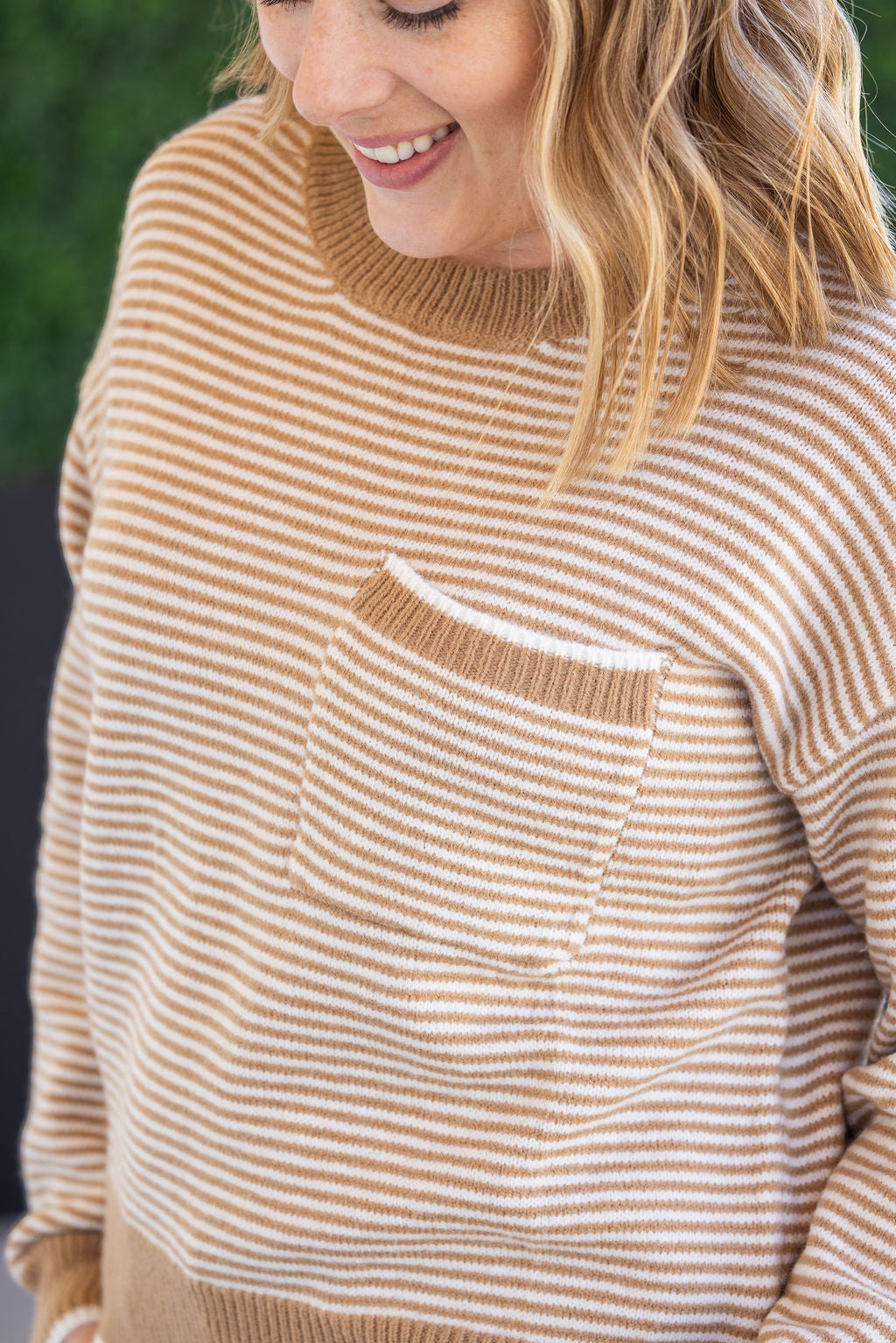 PREBOOK Miley Striped Sweater - Latte