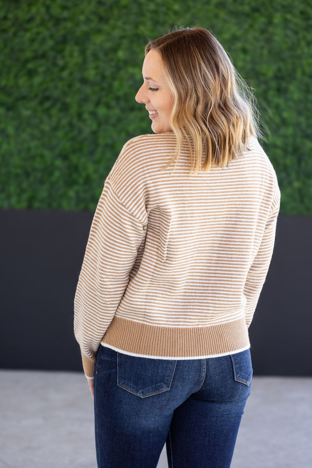PREBOOK Miley Striped Sweater - Latte