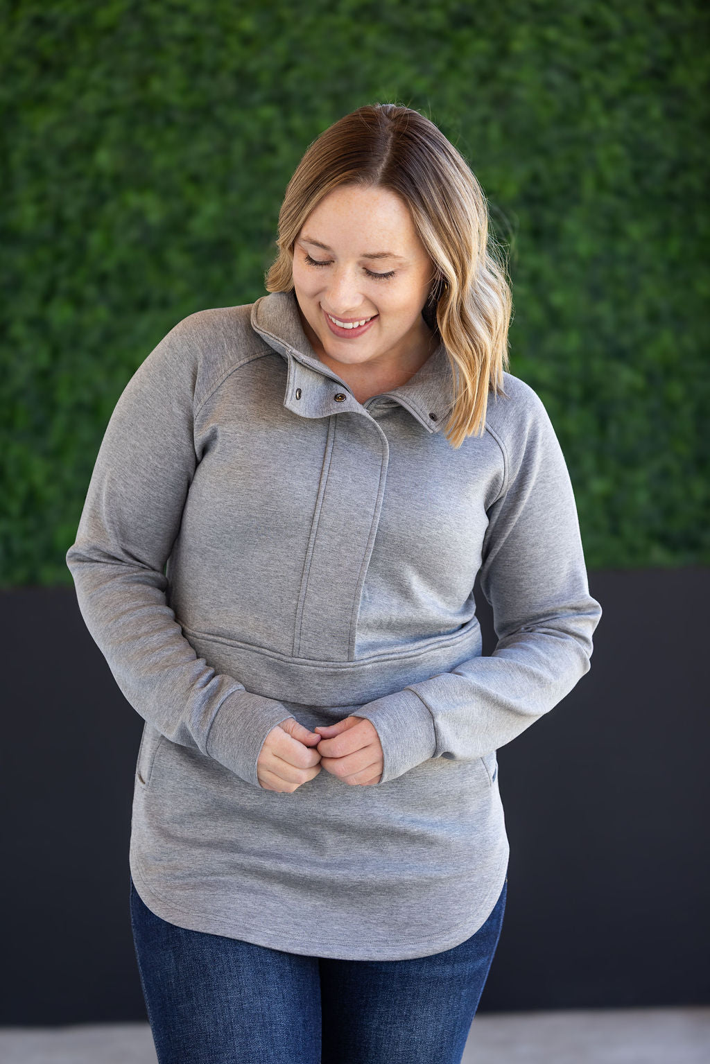 PREBOOK Mia Scuba Halfzip - Grey