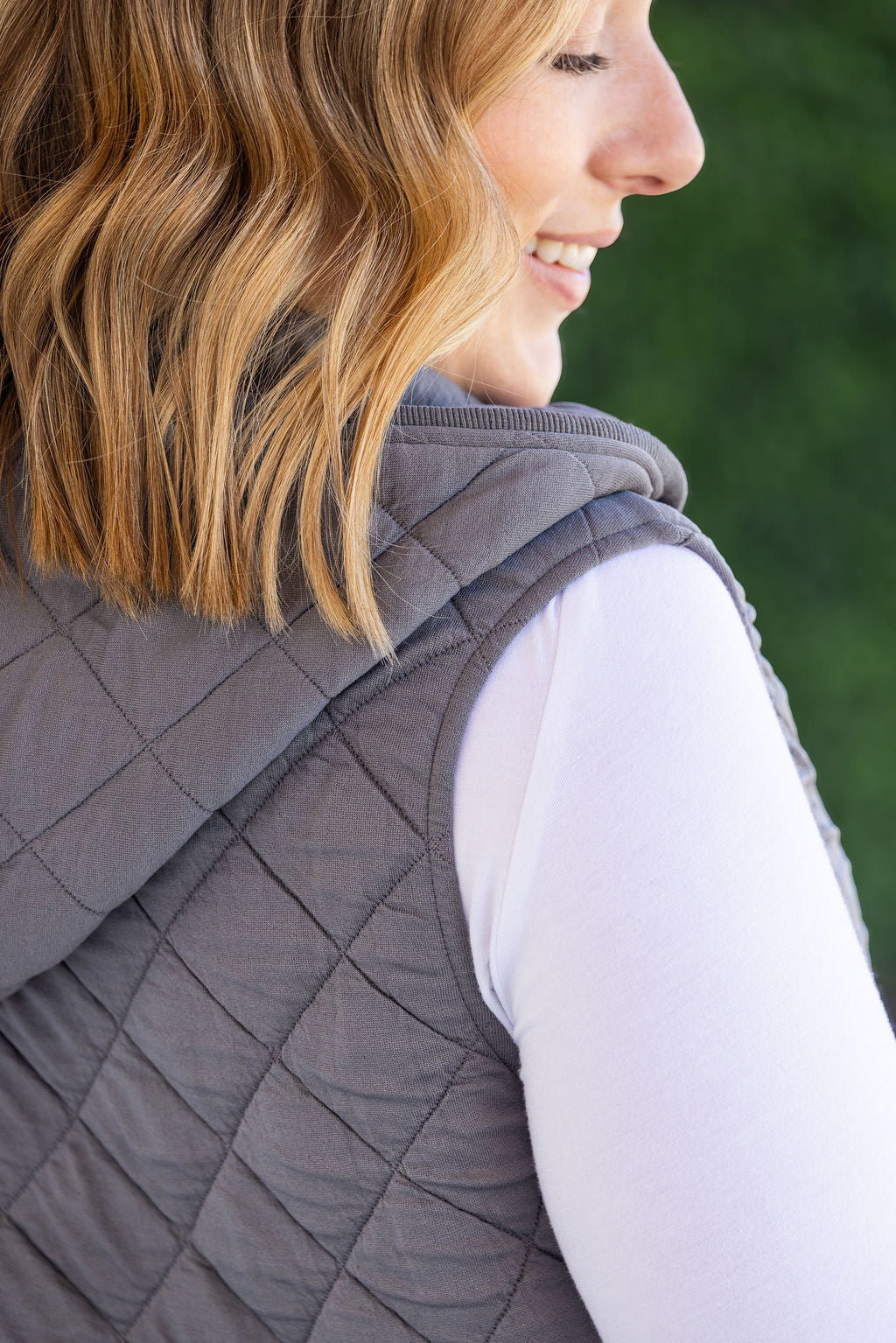 PREBOOK Heather Hooded Vest - Grey