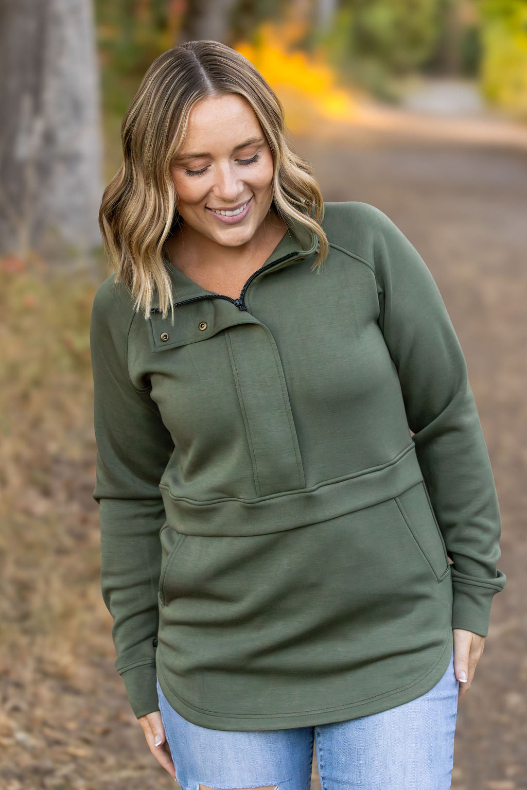 PREBOOK Mia Scuba Halfzip - Olive