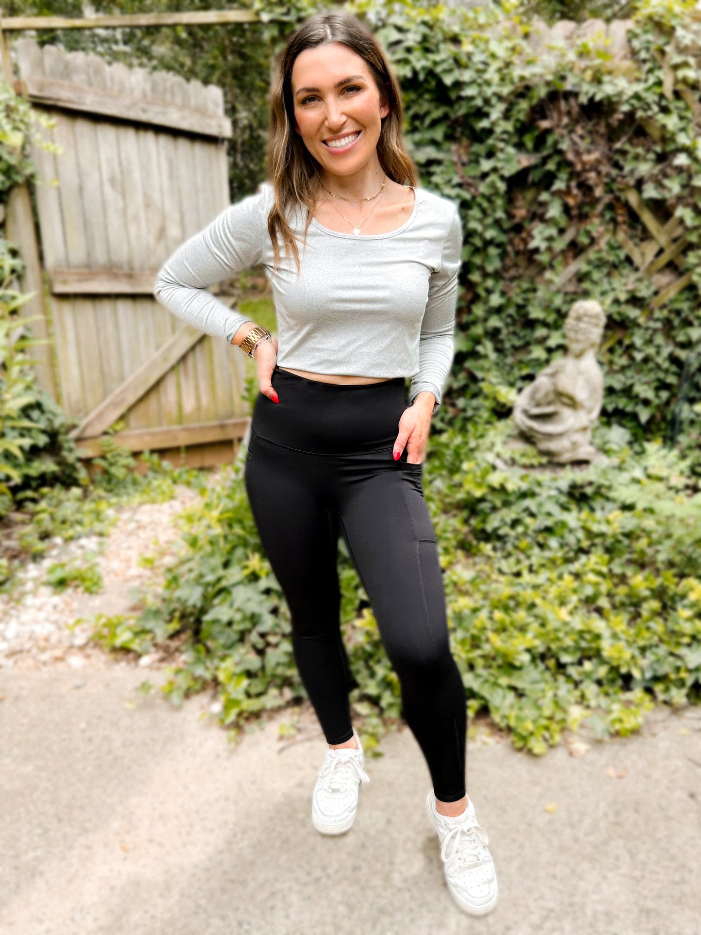 PRE - ORDER Palmer Pocketed Suck & Tuck Leggings - 5/27 - Girl Code Couture