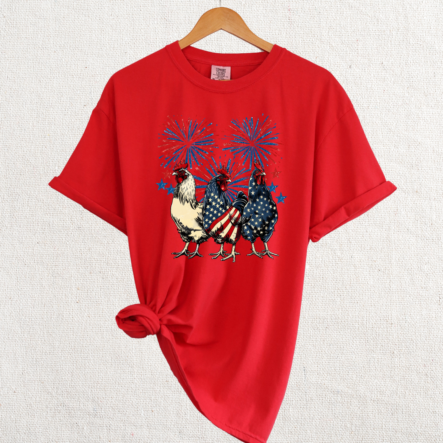 Fireworks and Roosters Graphic Tee