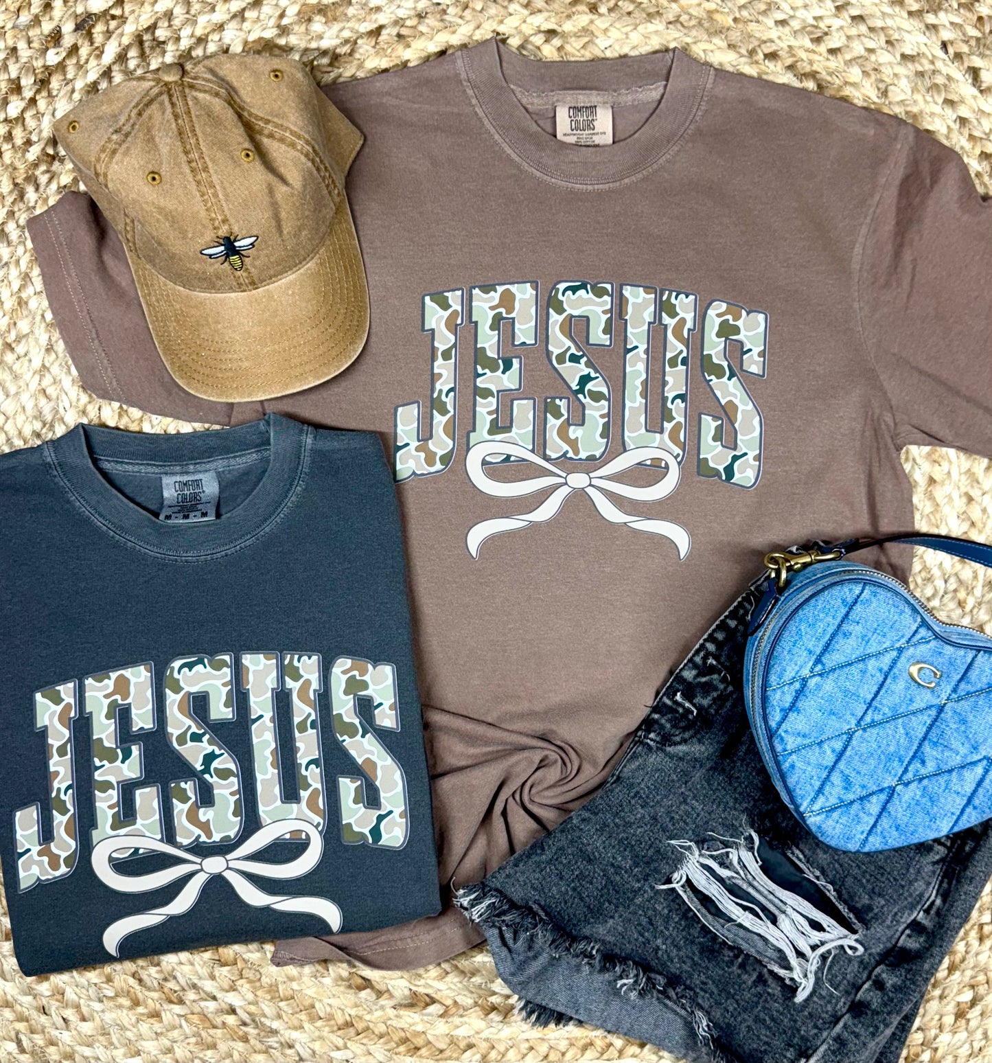 Camo Jesus Graphic Tees