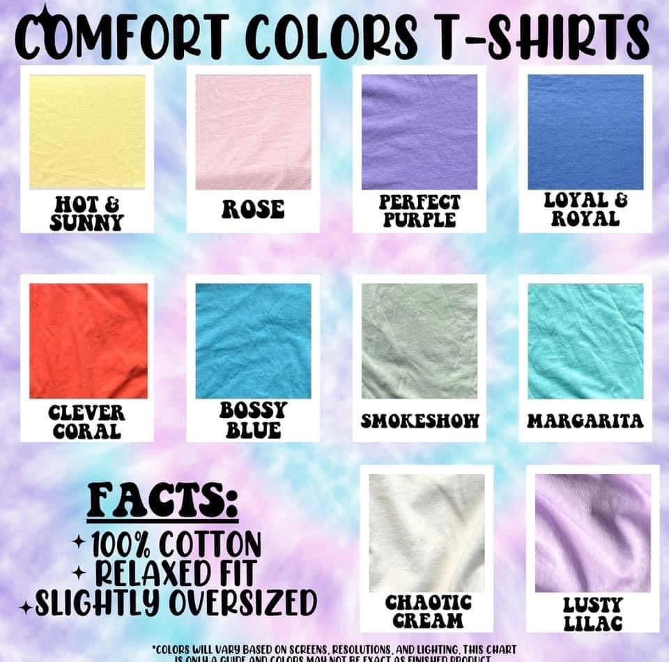 Faux rhinestone Vampire with bats Comfort Colors Tee
