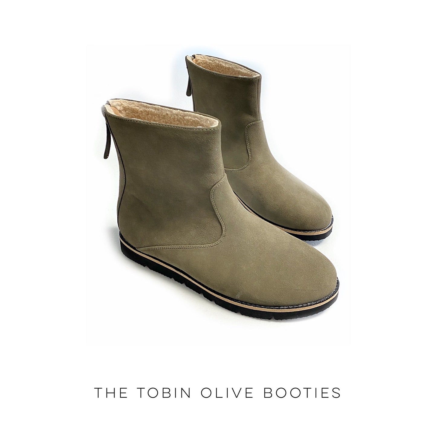 The Tobin Olive Booties