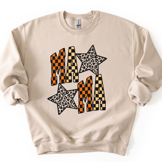 Checkered Mama Star Graphic Tee & Sweatshirt