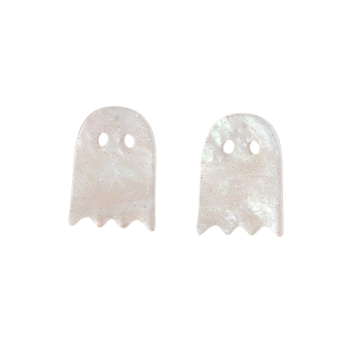 Ghost Studs - White Shimmer