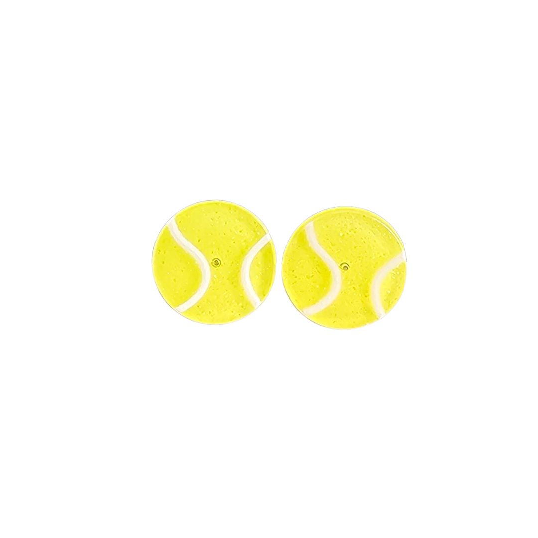 Glitter Tennis Ball Studs