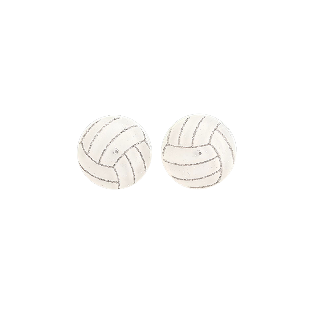 Glitter Volleyball Studs