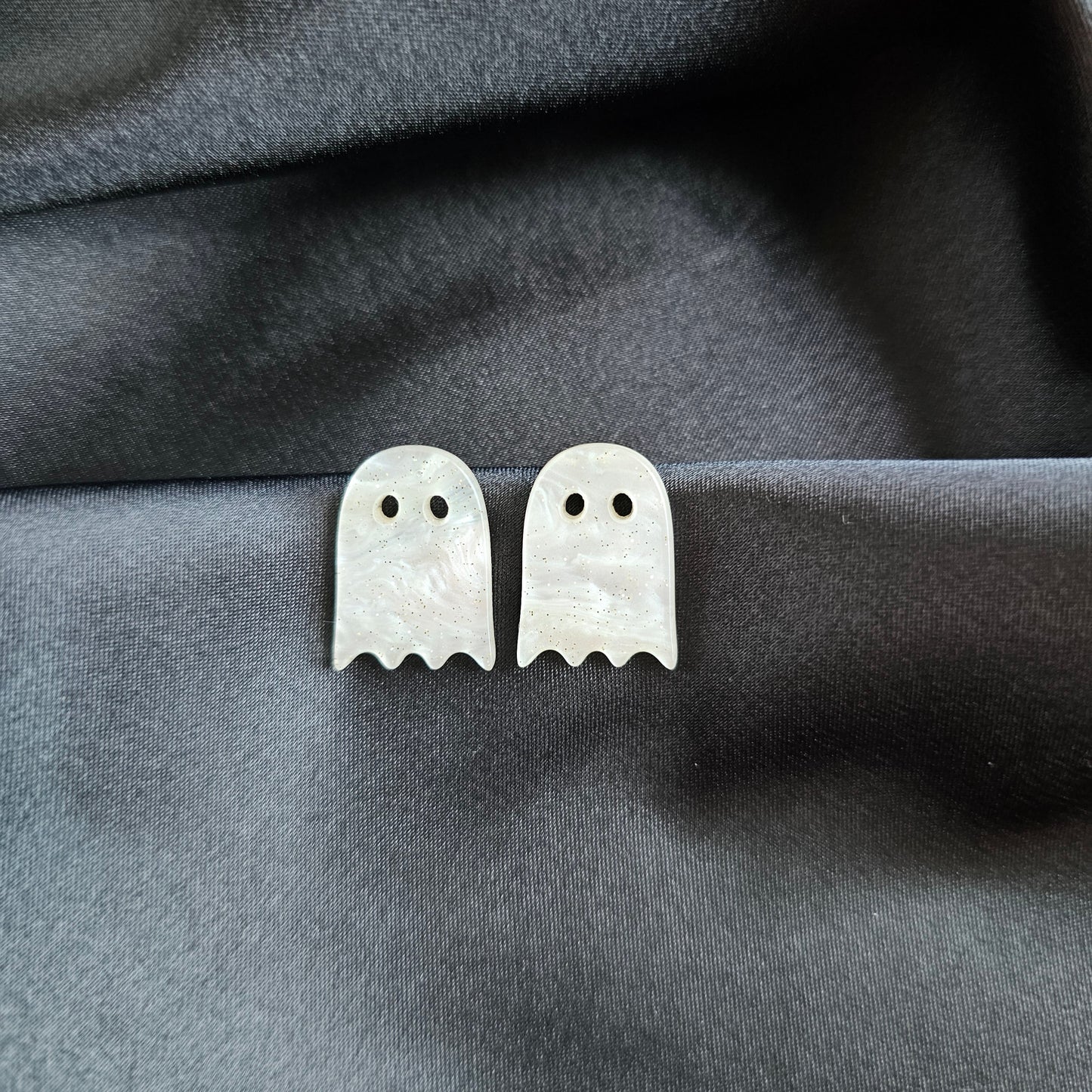 Ghost Studs - White Shimmer