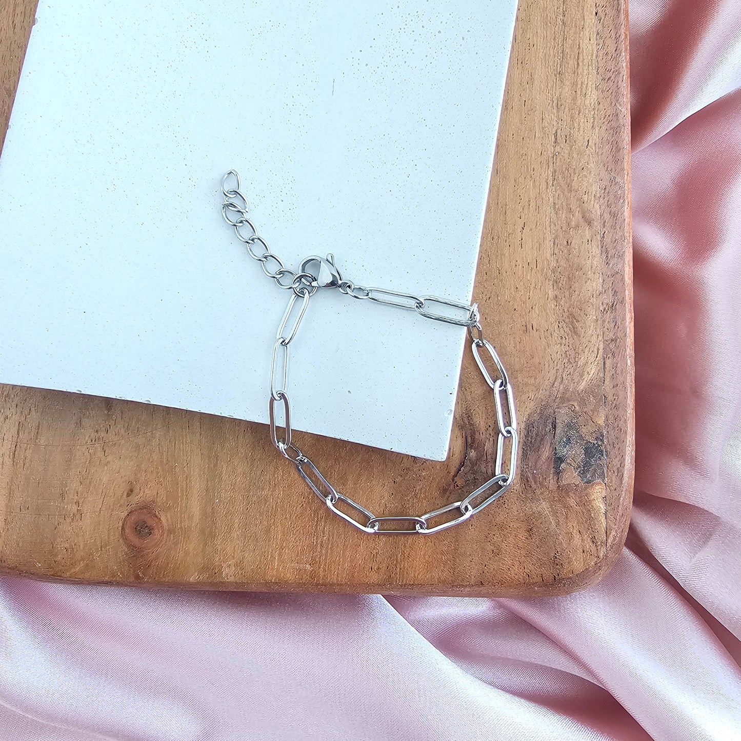 Luxe Silver Paper Clip Bracelet