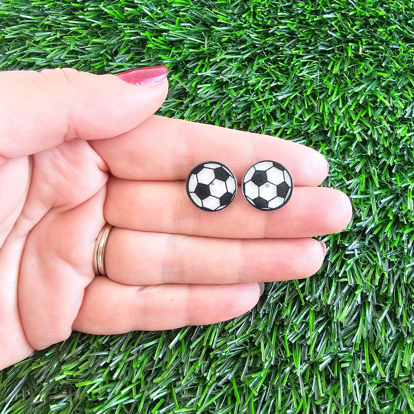 Glitter Soccer Ball Studs