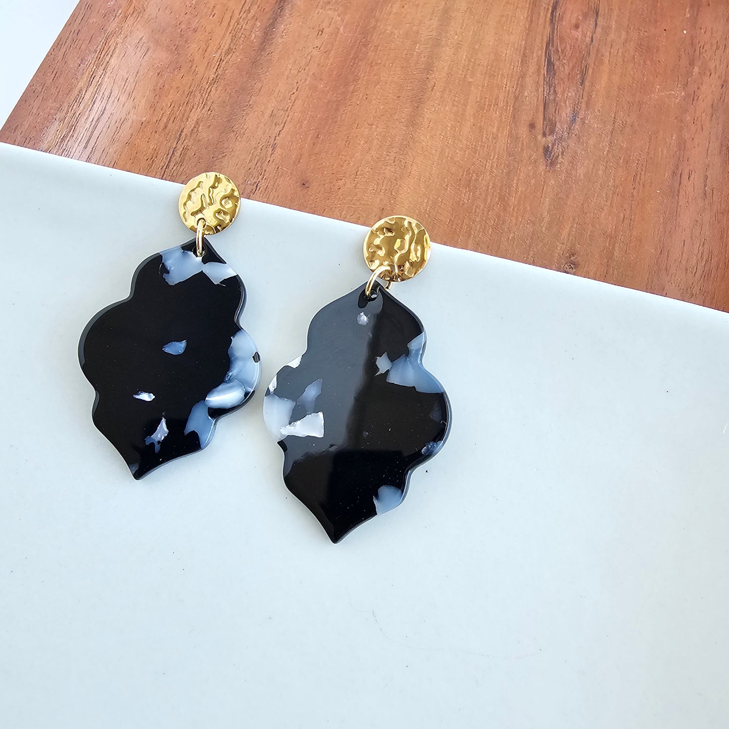 Natalia Earrings - Onyx Black