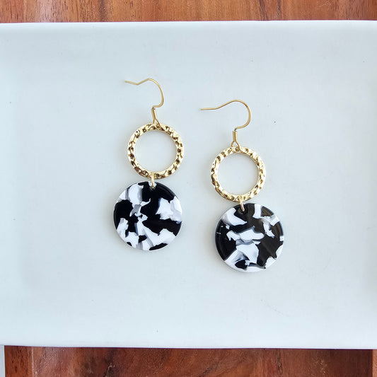 Rylee Earrings - Black & White