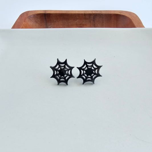 Spider Web Studs - Black