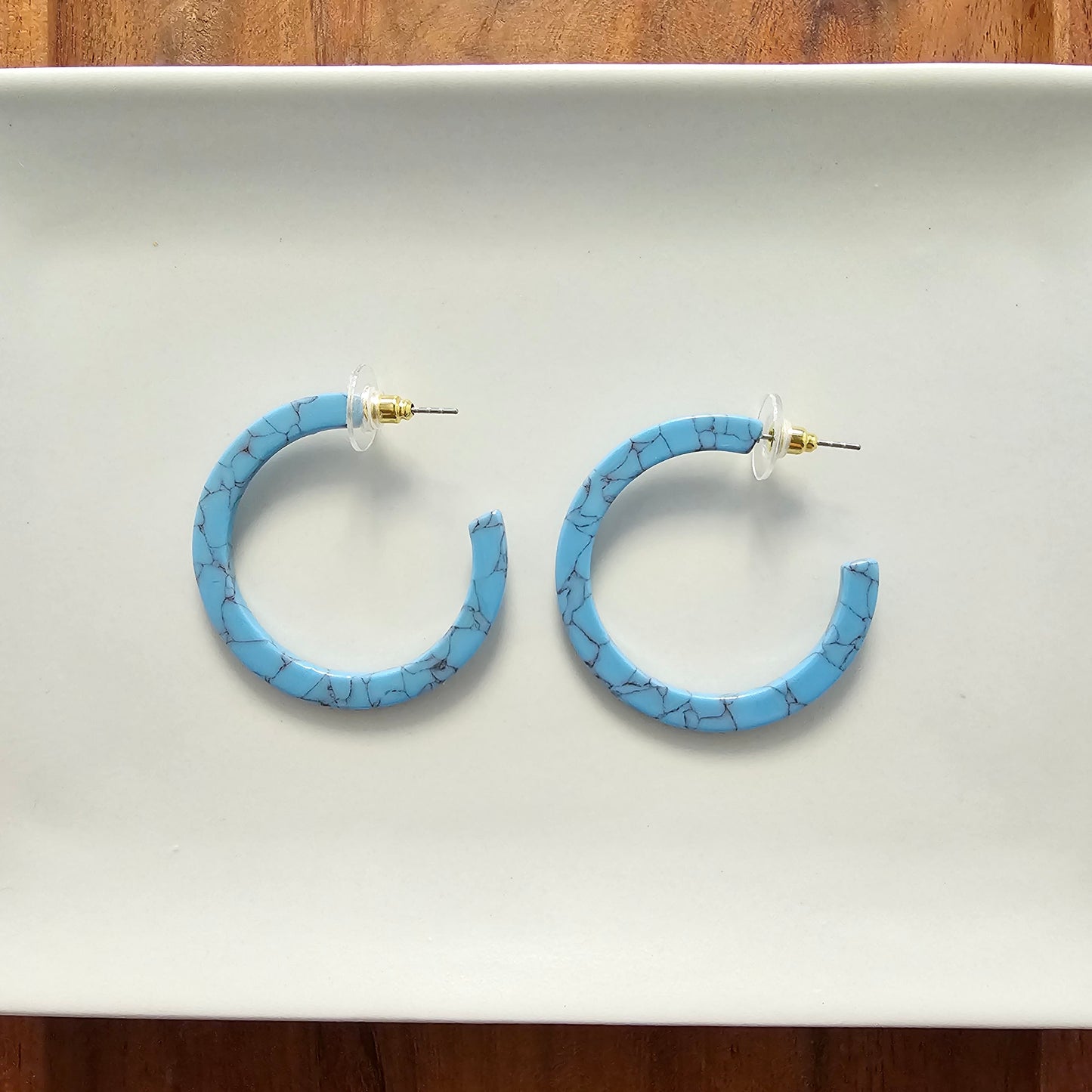 Camy Hoops - Turquoise