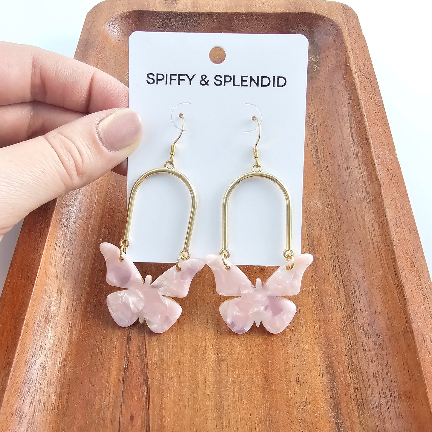 Bindi Butterfly Earrings - Ballet Slipper