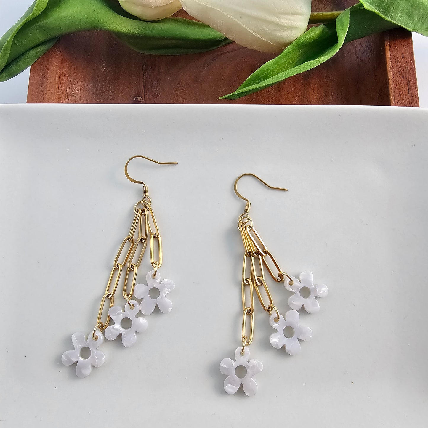 Bloom Earrings - Pearl