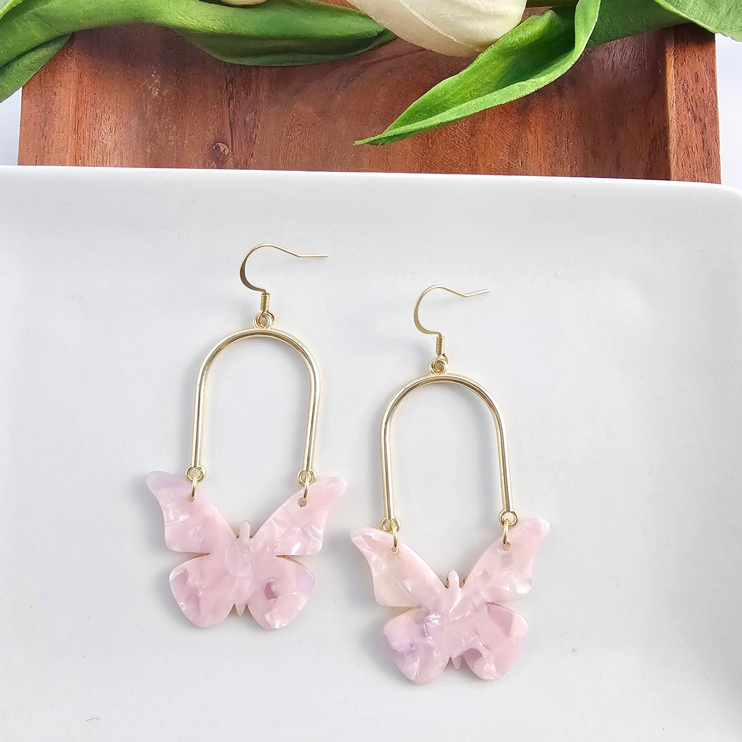 Bindi Butterfly Earrings - Ballet Slipper