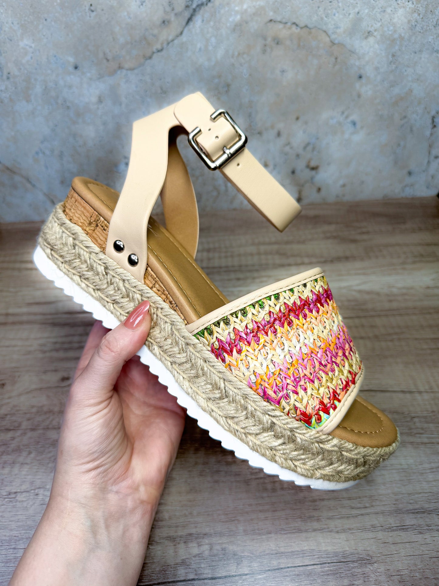 Reba Sandal in Pink Multi