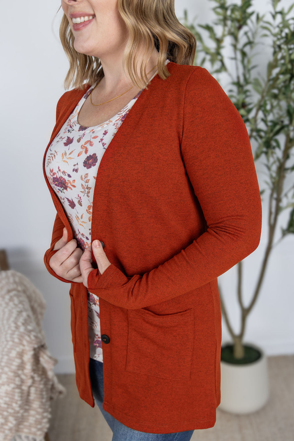 PREBOOK Cori Cardigan - Burnt Orange