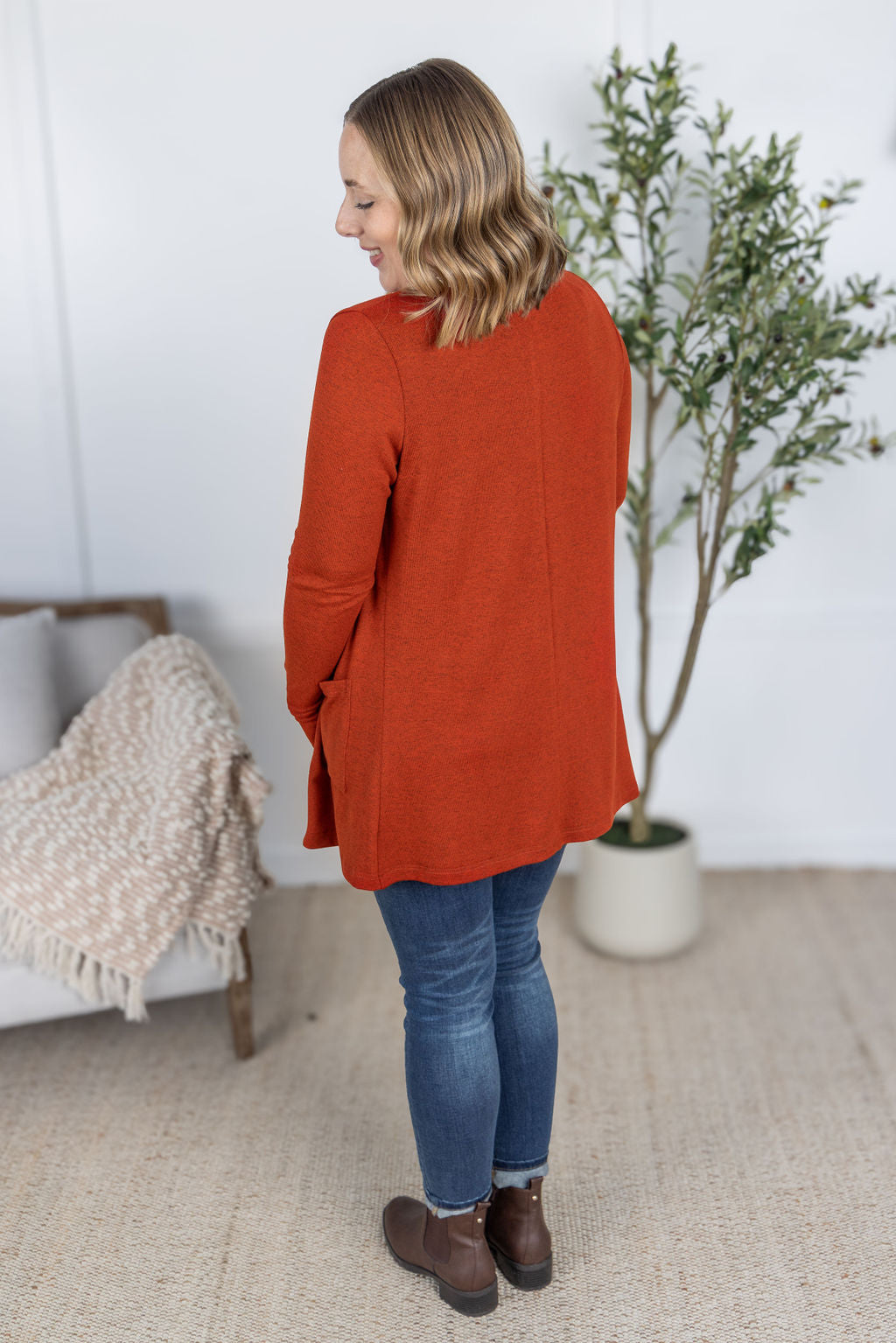 PREBOOK Cori Cardigan - Burnt Orange