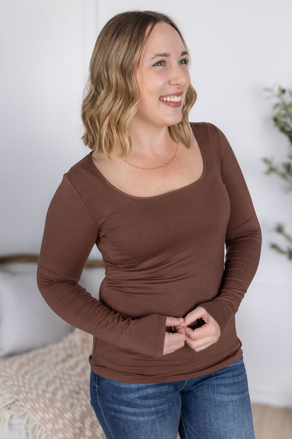 PREBOOK Alyssa Long Sleeve Top - Brown