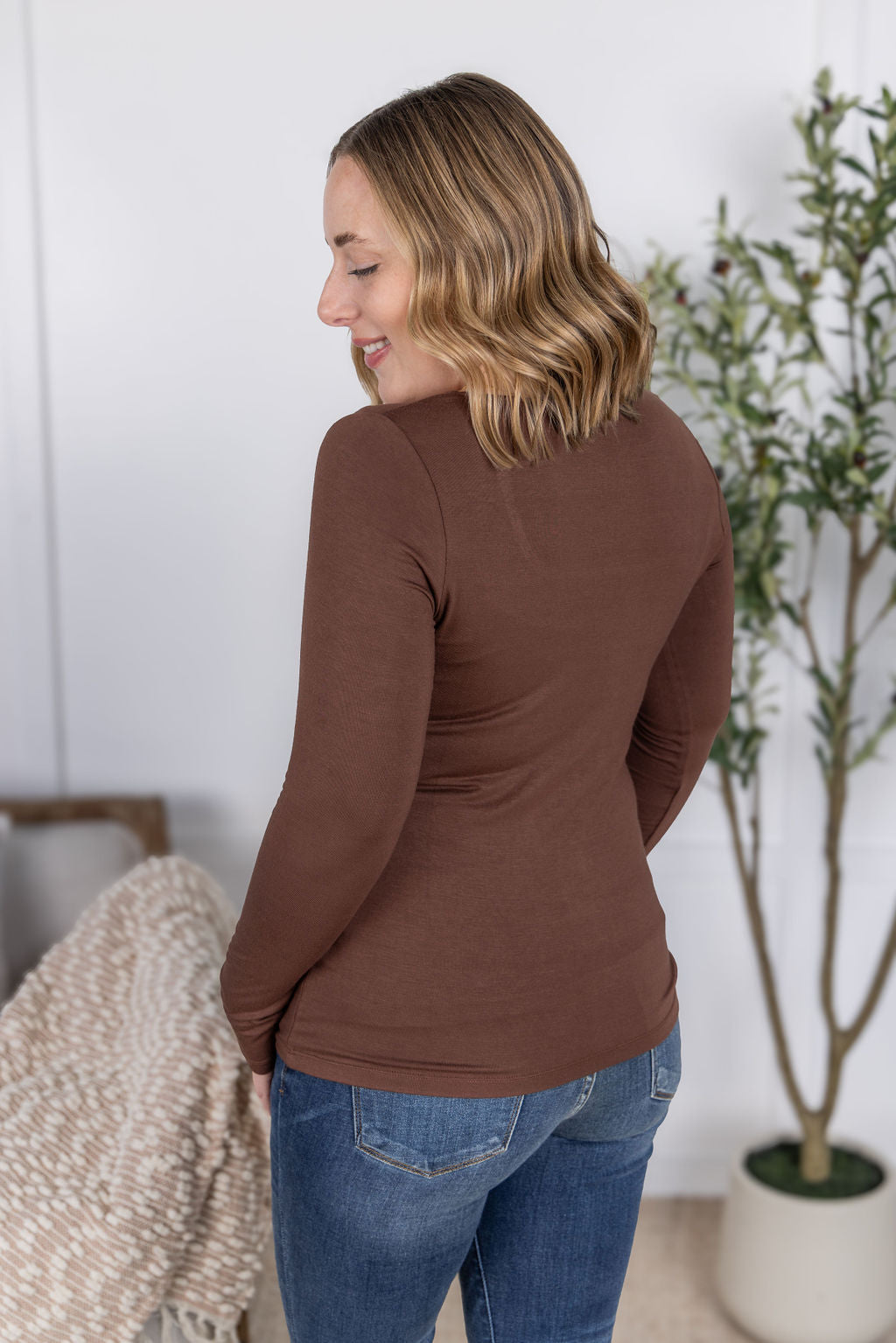 PREBOOK Alyssa Long Sleeve Top - Brown