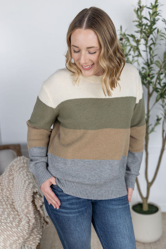 PREBOOK Colorblock Sweater - Neutral Mix