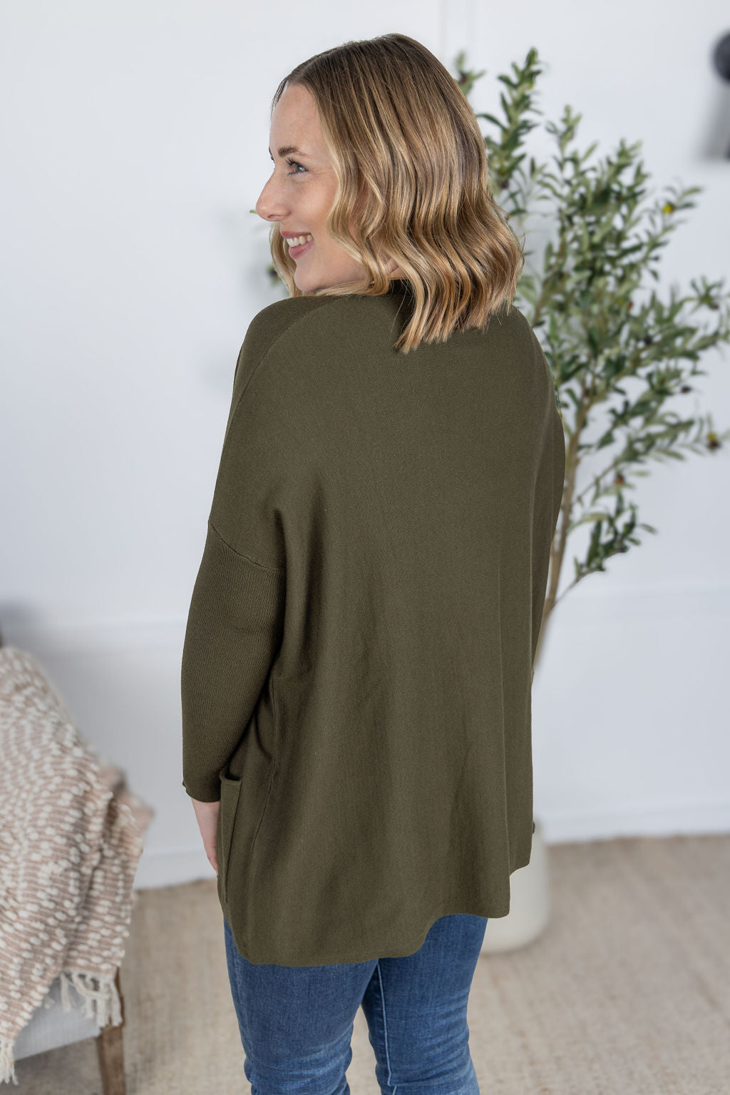 PREBOOK Naomi Pocket Sweater - Olive