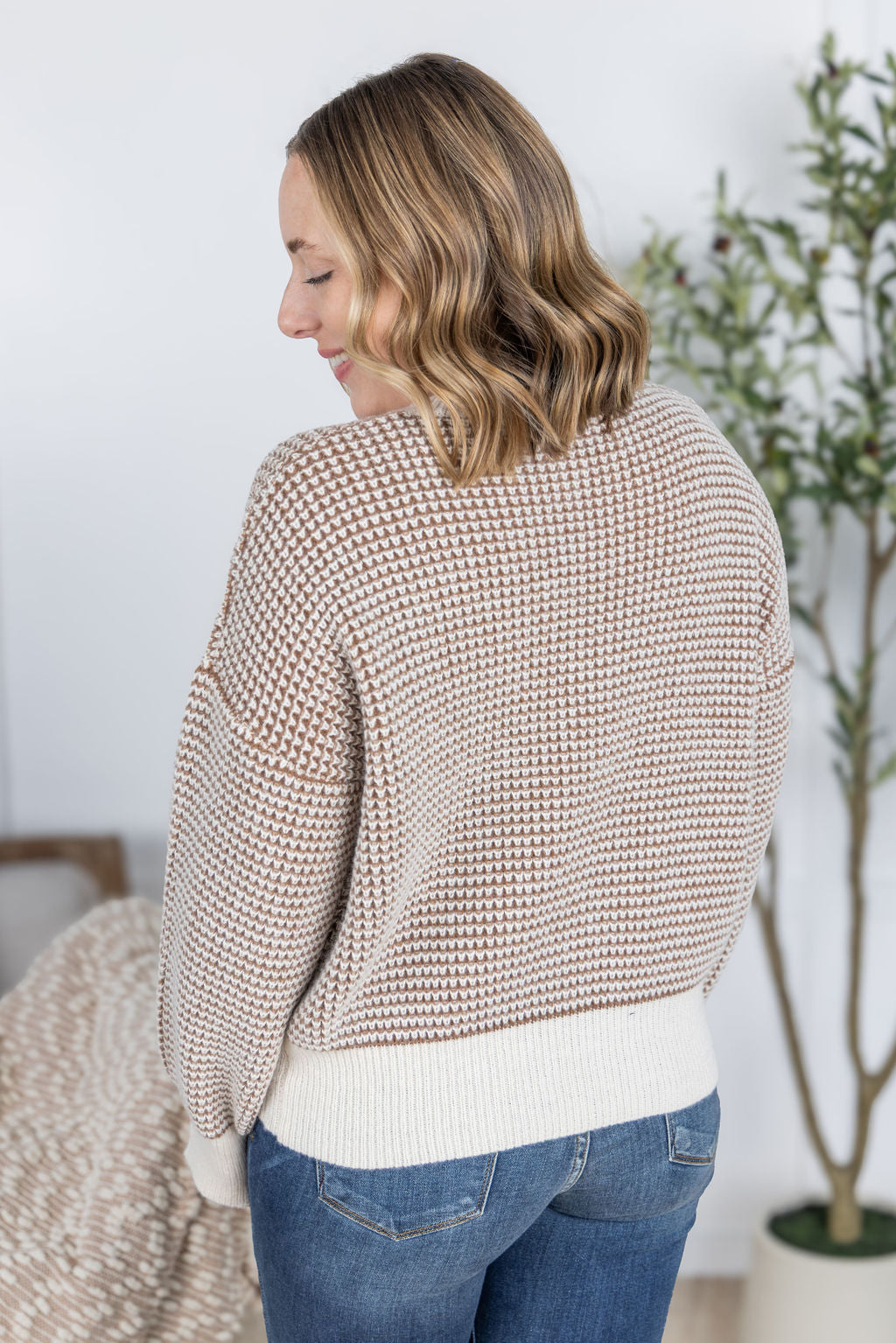 PREBOOK Charlotte Sweater - Mocha and Cream
