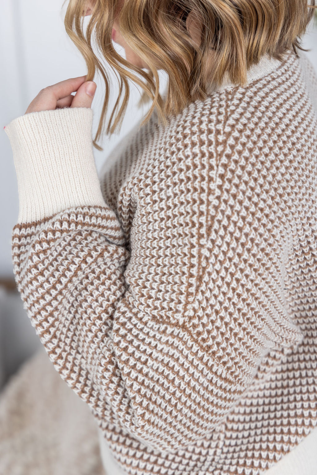 PREBOOK Charlotte Sweater - Mocha and Cream