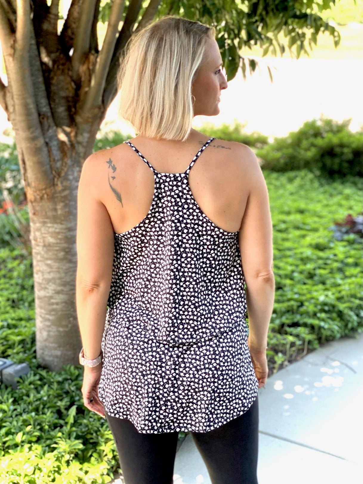 Dance With Wildflowers Tank in Black