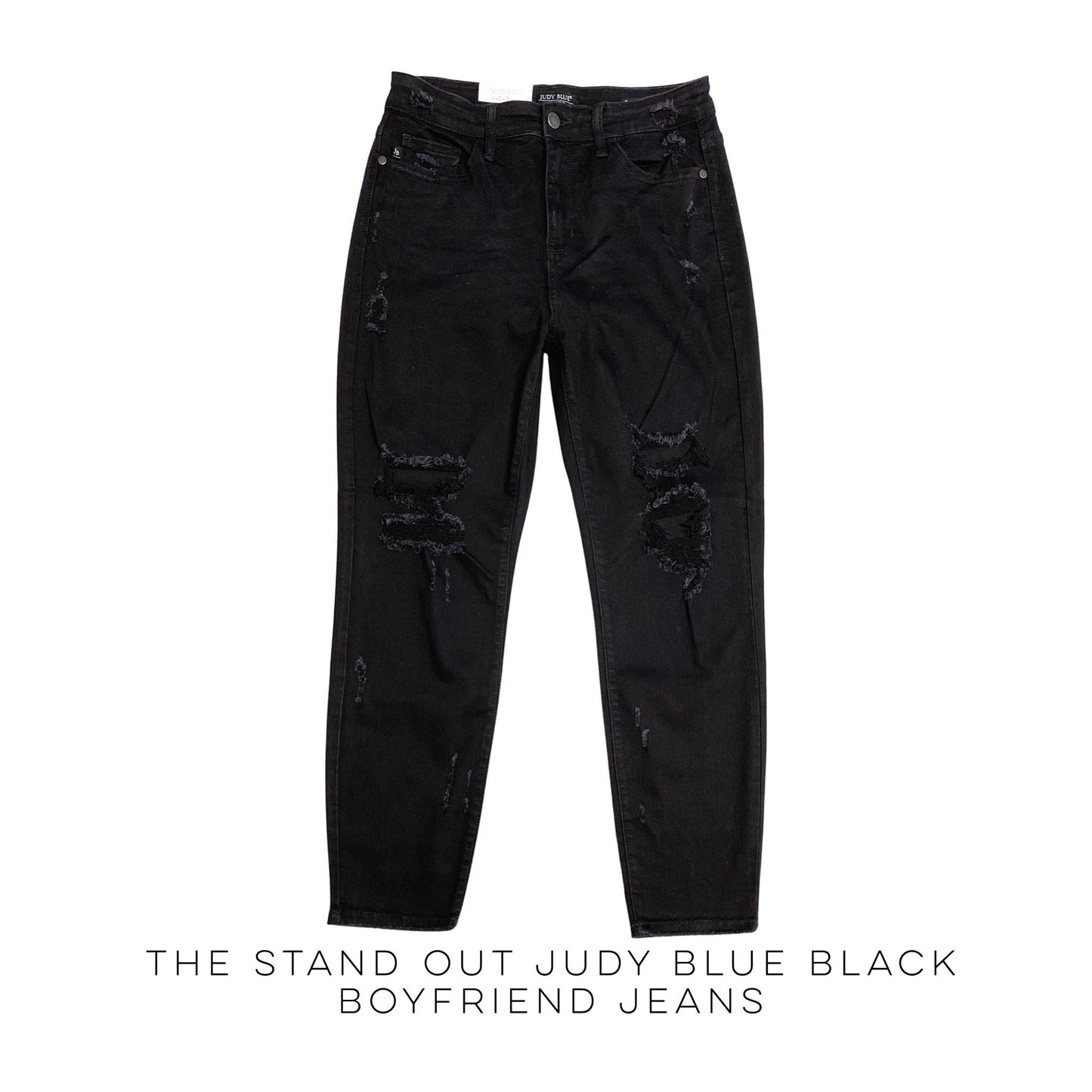 The Standout Judy Blue Black Boyfriend Jeans