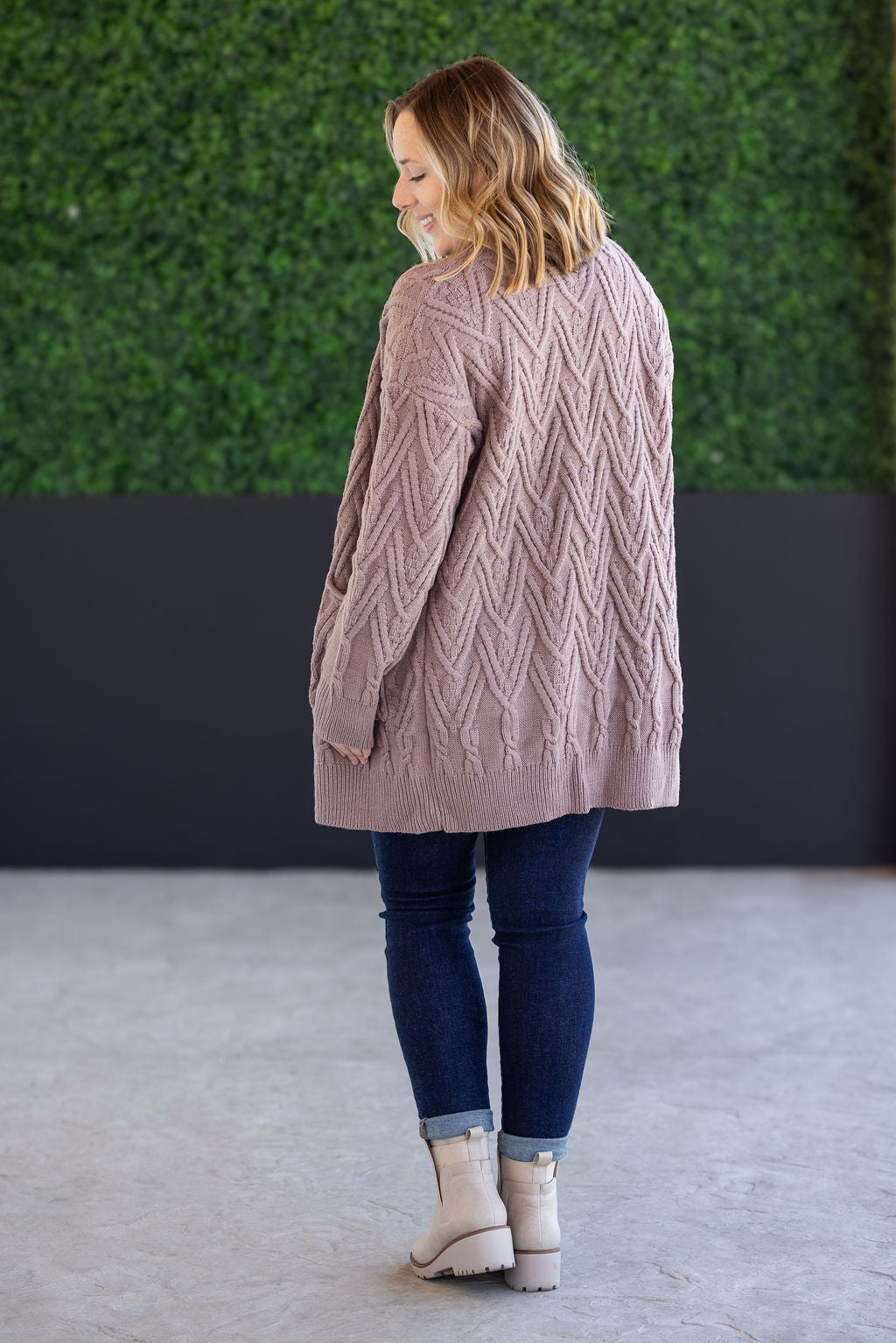 PREBOOK Brooks Button Sweater Cardigan - Light Mocha