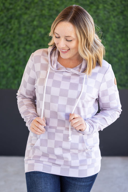 PREBOOK Hailey Pullover Hoodie - Neutral Checkers