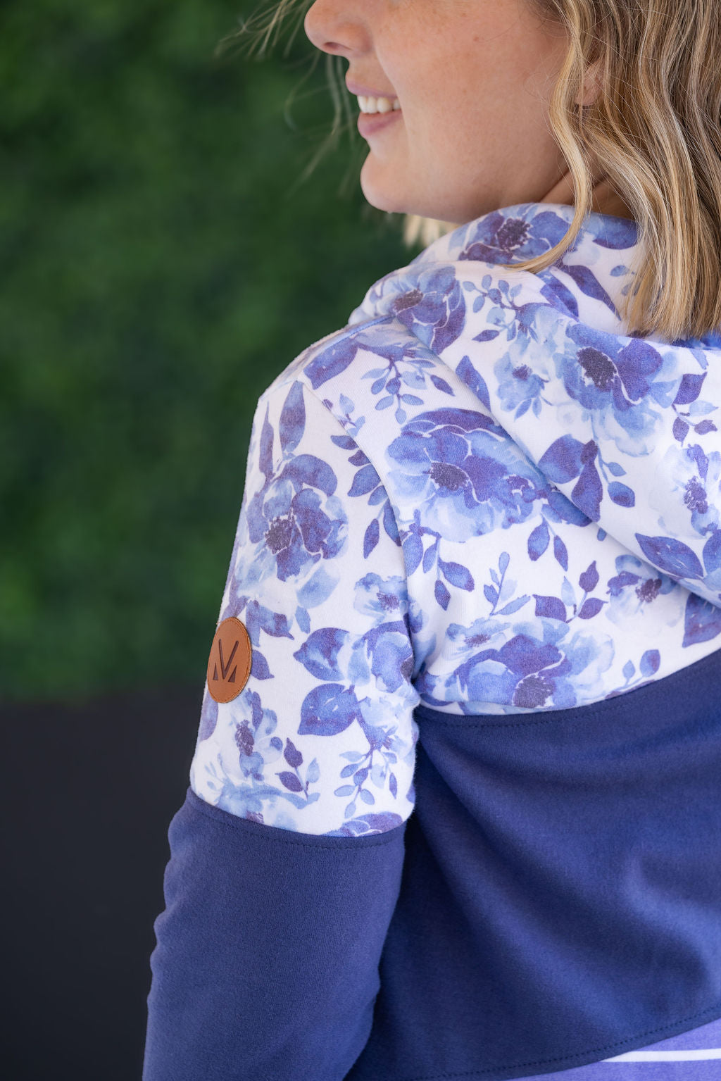 PREBOOK Colorblock Fullzip - Sapphire Floral, Blue, and Stripes